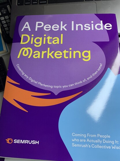 Book cover - A peek inside digital marketing. 