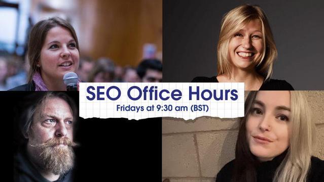 Jo, Natalie, Alison and Simon are answering SEO questions Friday 24th April on SEO Office Hours at 09.30 BST.