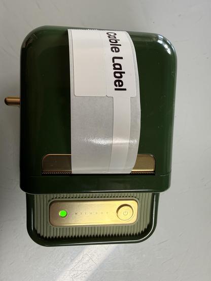 Niimbot B21Pro with cable label printed out